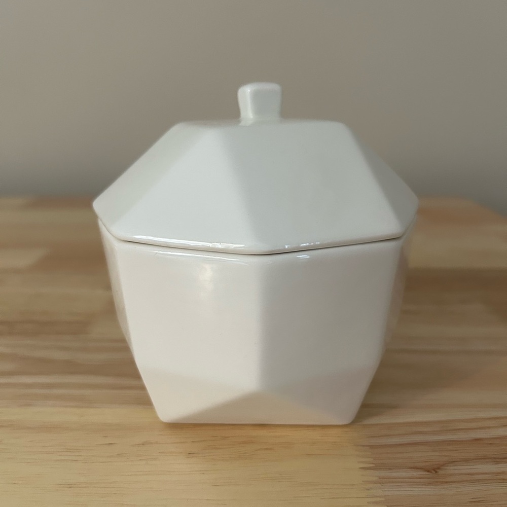 West Elm White Porcelain Container